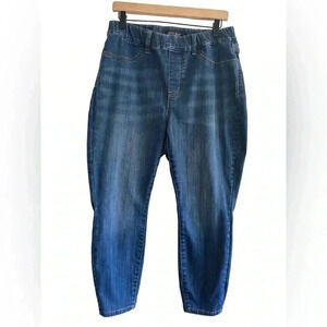 Judy Blue Pull On Skinny Jeans Dark Wash Denim Stretch Size 14W (00882)